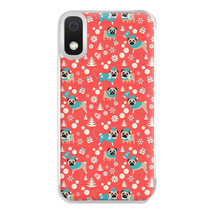 Christmas Pug Pattern Phone Case