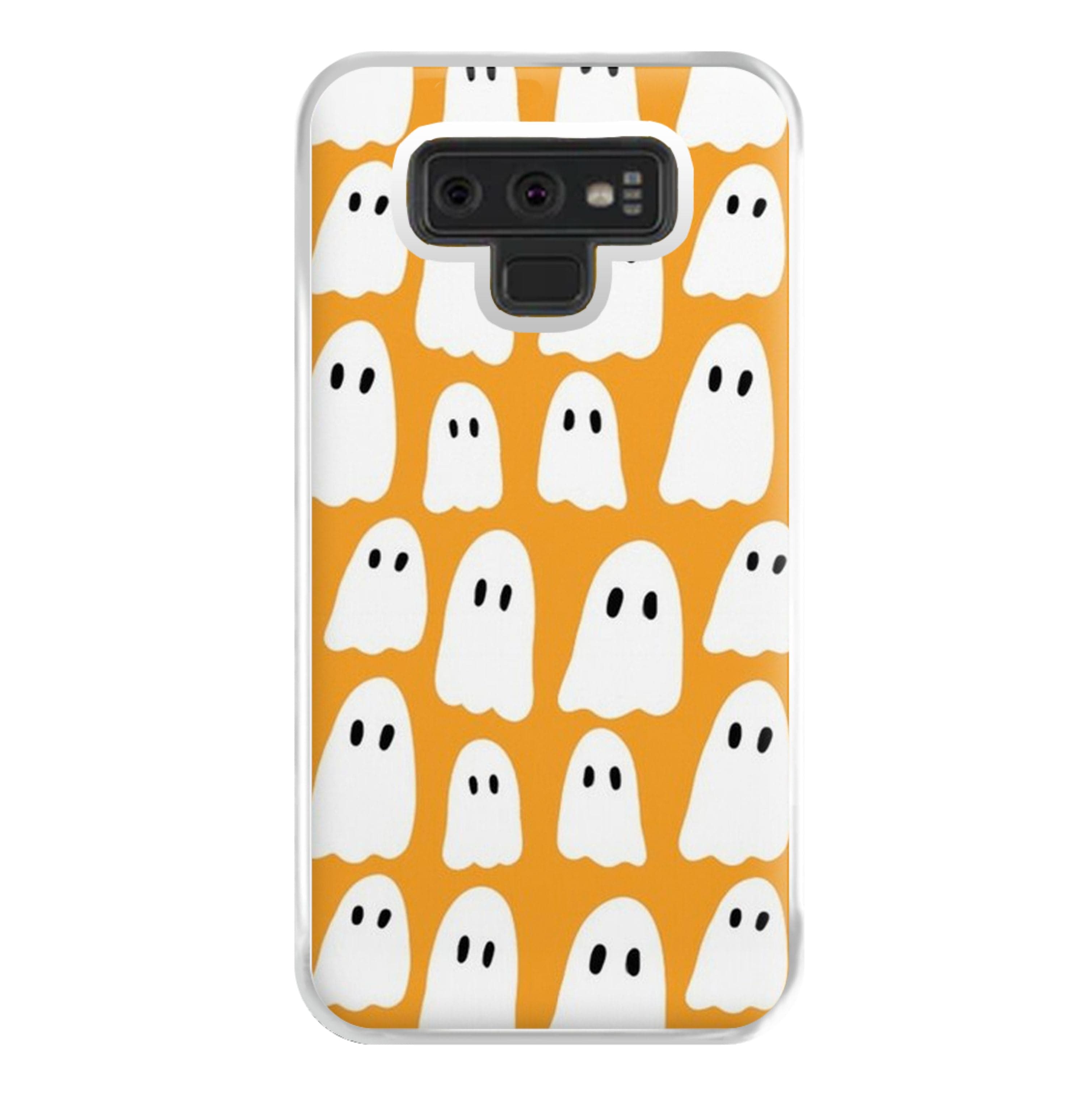 Orange Ghost Halloween Pattern Phone Case