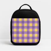 Purple And Yellow Checkered Pattern Lunchbox 1