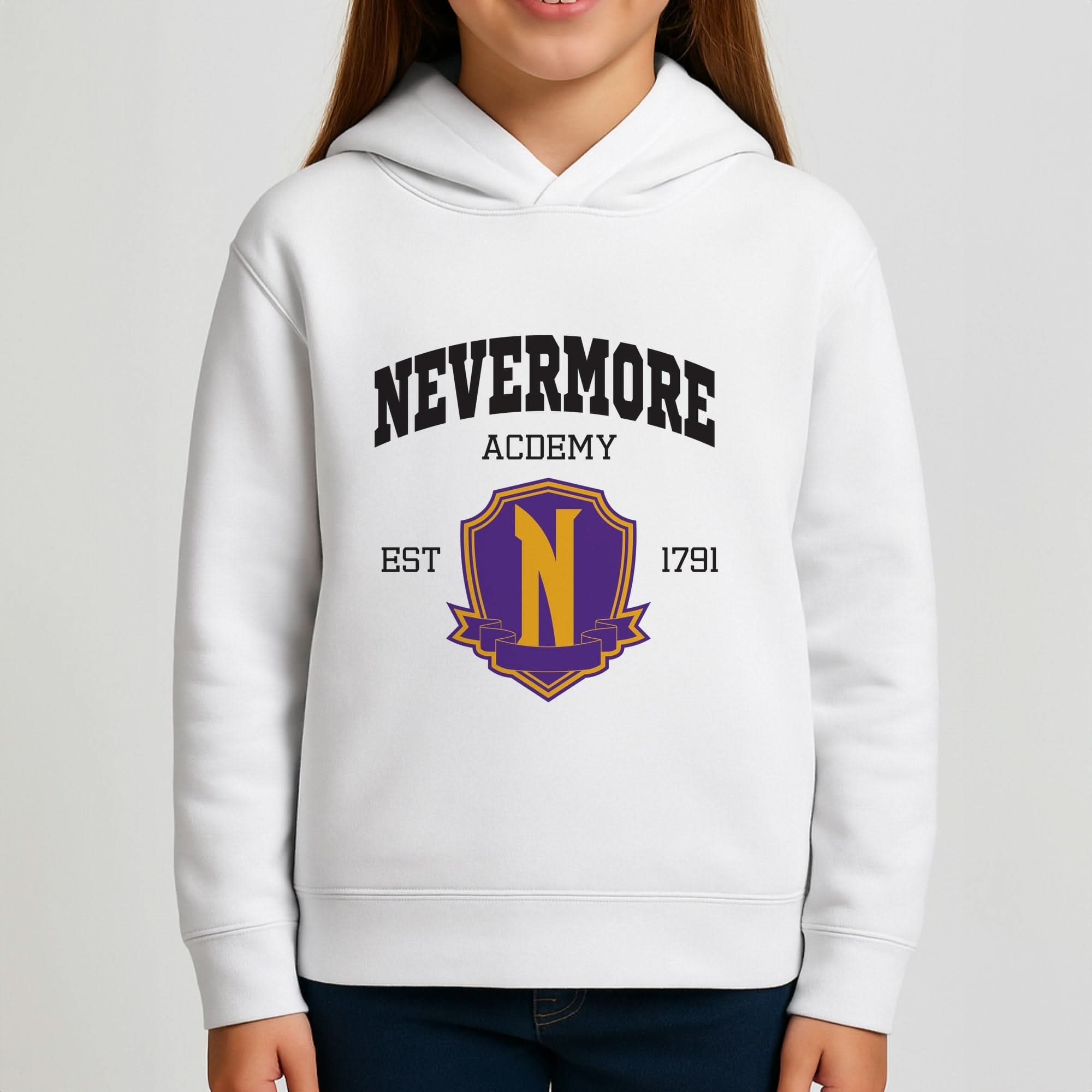 Addams Academy Purple Girls Hoodie