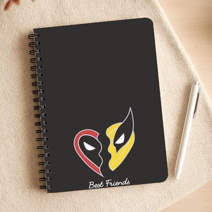 Superhero Best Friends Locket Notepad