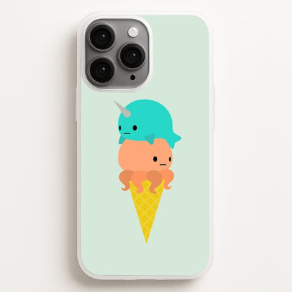 Narwhal Octopus Ice Cream Phone Case for iPhone, Samsung Galaxy and Google Pixel