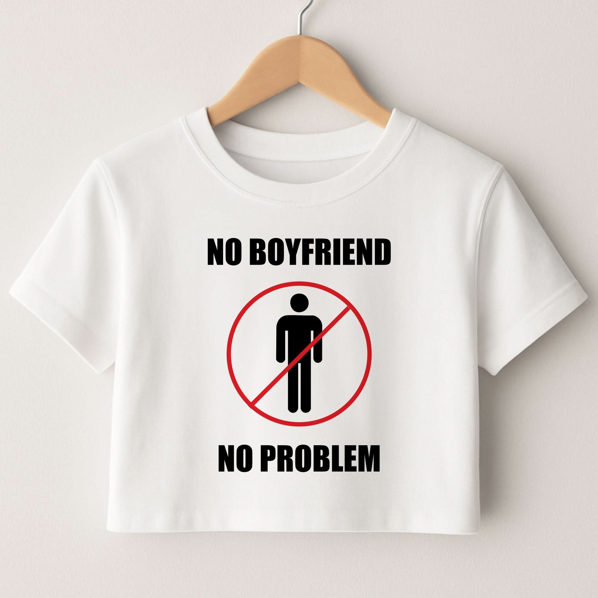 No Boyfriend No Problem Crop top