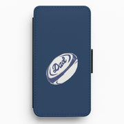 Dad Rugby Ball Flip / Wallet Phone Case 1