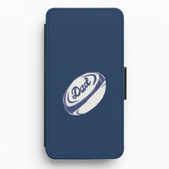 Dad Rugby Ball Flip / Wallet Phone Case
