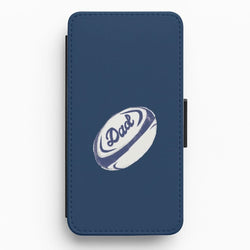 Dad Rugby Ball Flip / Wallet Phone Case