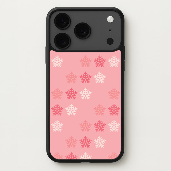 Red Slowflakes Christmas Pattern iPhone 17 Pro Case