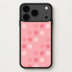 Red Slowflakes Christmas Pattern iPhone 17 Pro Max Case