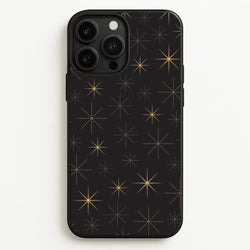 Christmas Gold Stars Pattern iPhone 13 Pro Case