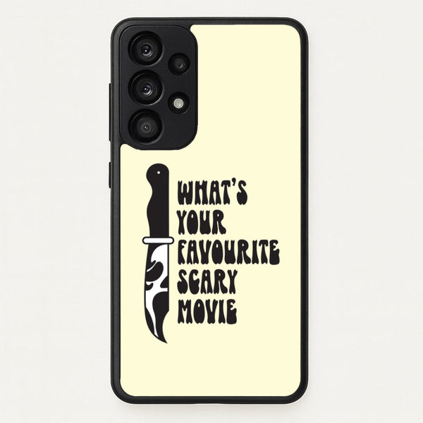 What's Your Favourite Scary Movie Trippy Galaxy A33 Case