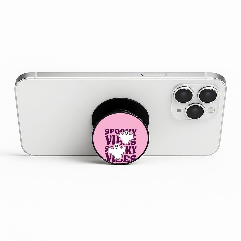 Spooky Vibes Pink Phone Stand
