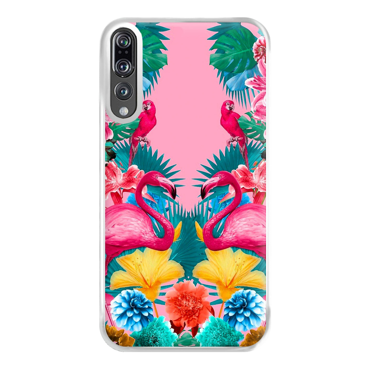 Flamingo and Tropical garden Phone Case