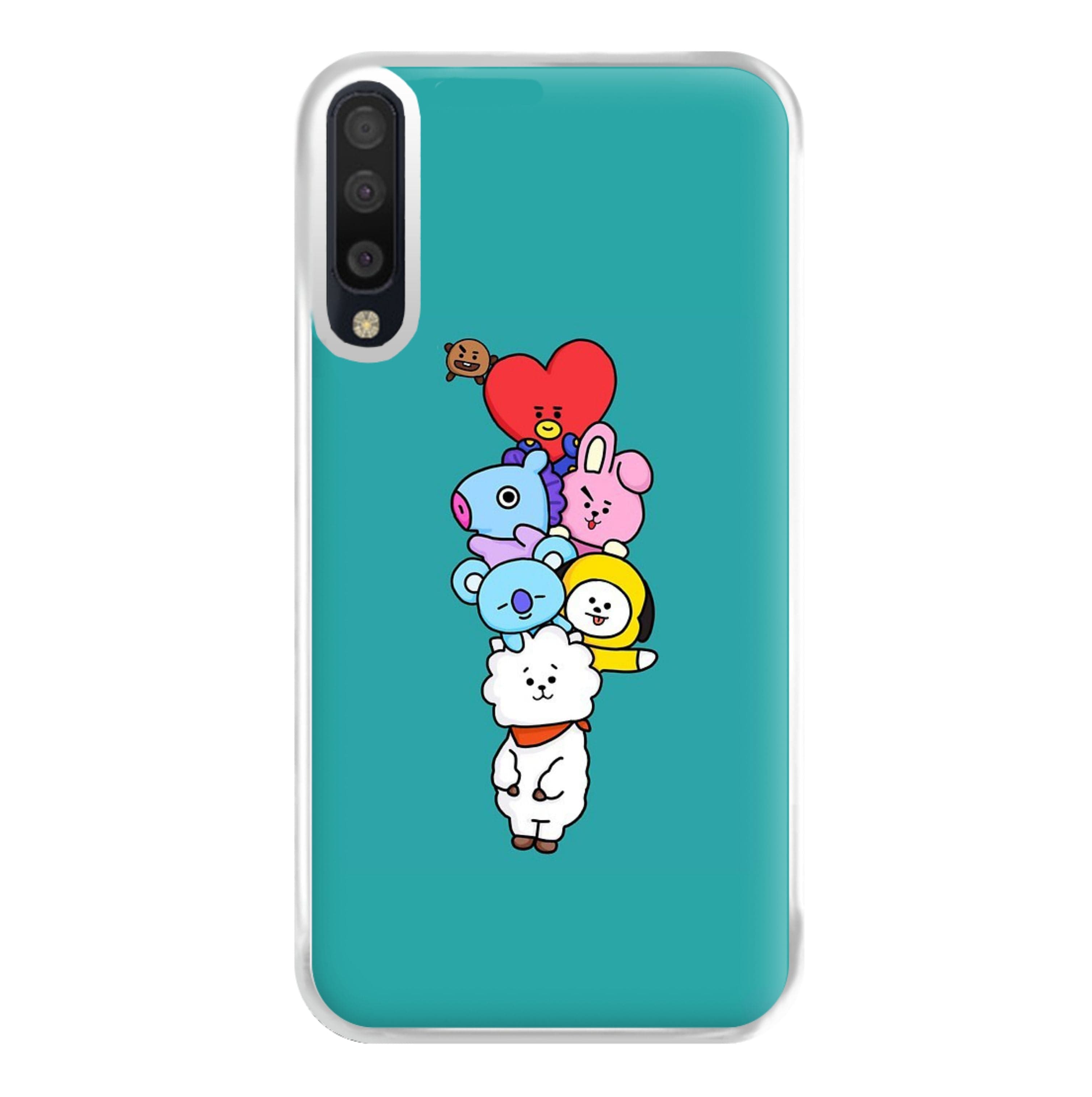 Green BT21 - RJ, Mang, Koya, Chimmy, Cooky, Shooky, Tata - K Pop Phone Case