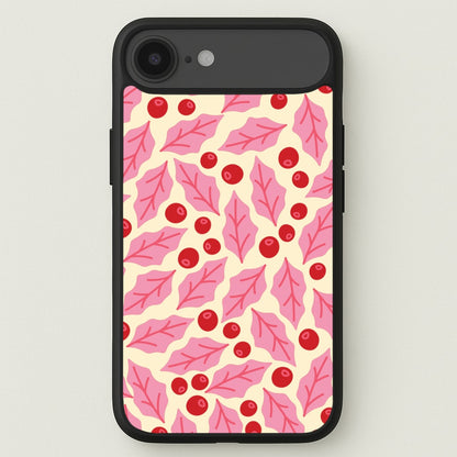 Pink Holly And Berries Pattern iPhone 17 Air Case