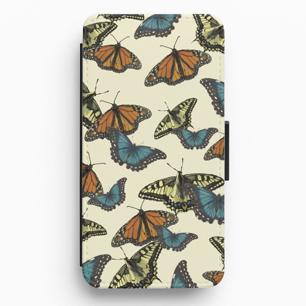 Butterfly Assortment Pattern Flip / Wallet Phone Case