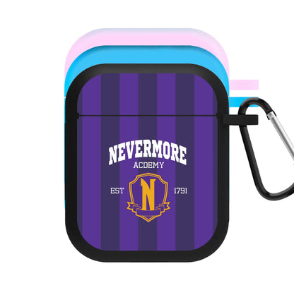 Addams Academy Purple AirPods Case