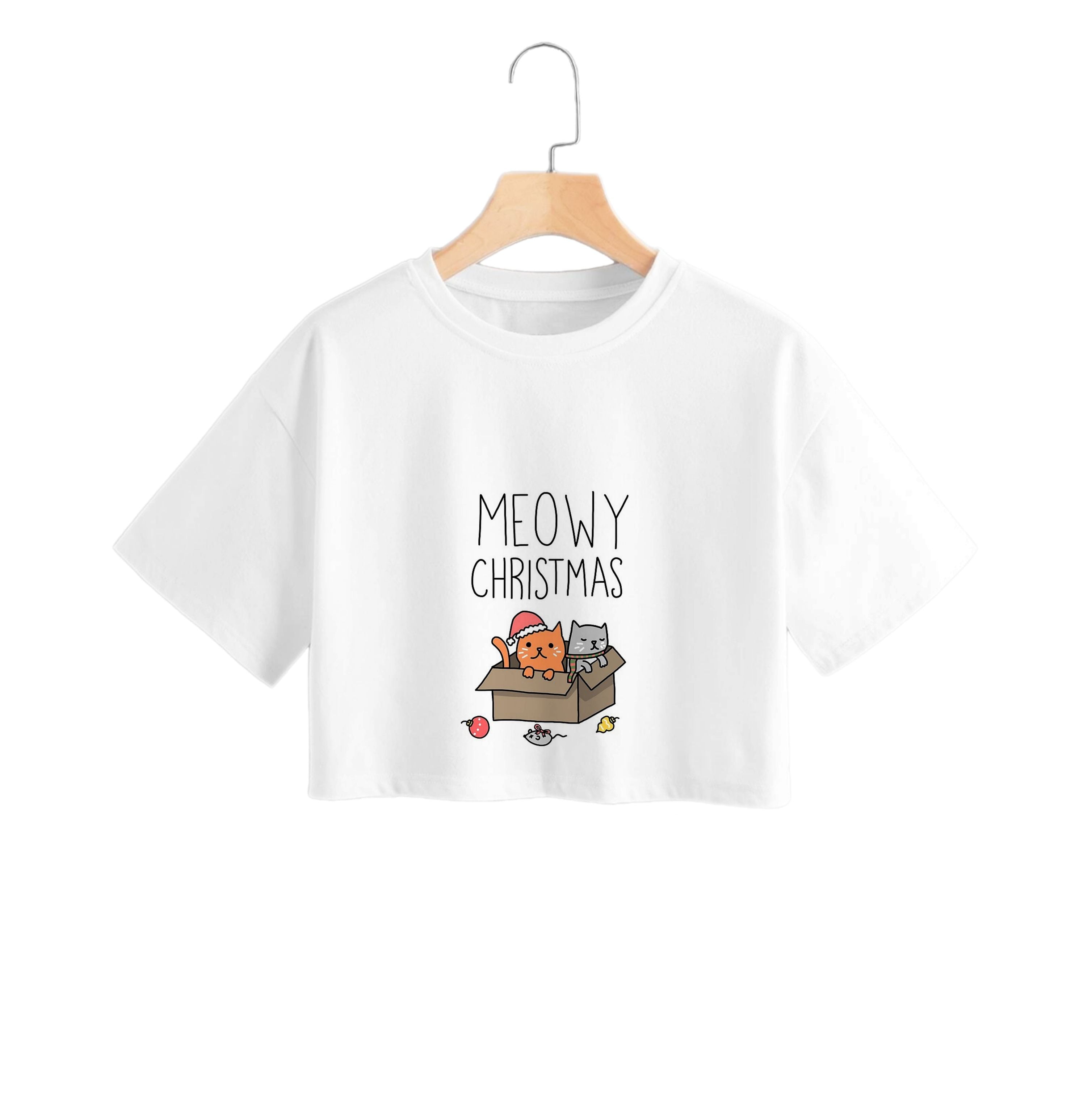 Meowy Christmas Crop Top