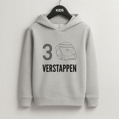 Verstappen Helmet 2026 Grey Kids Hoodie