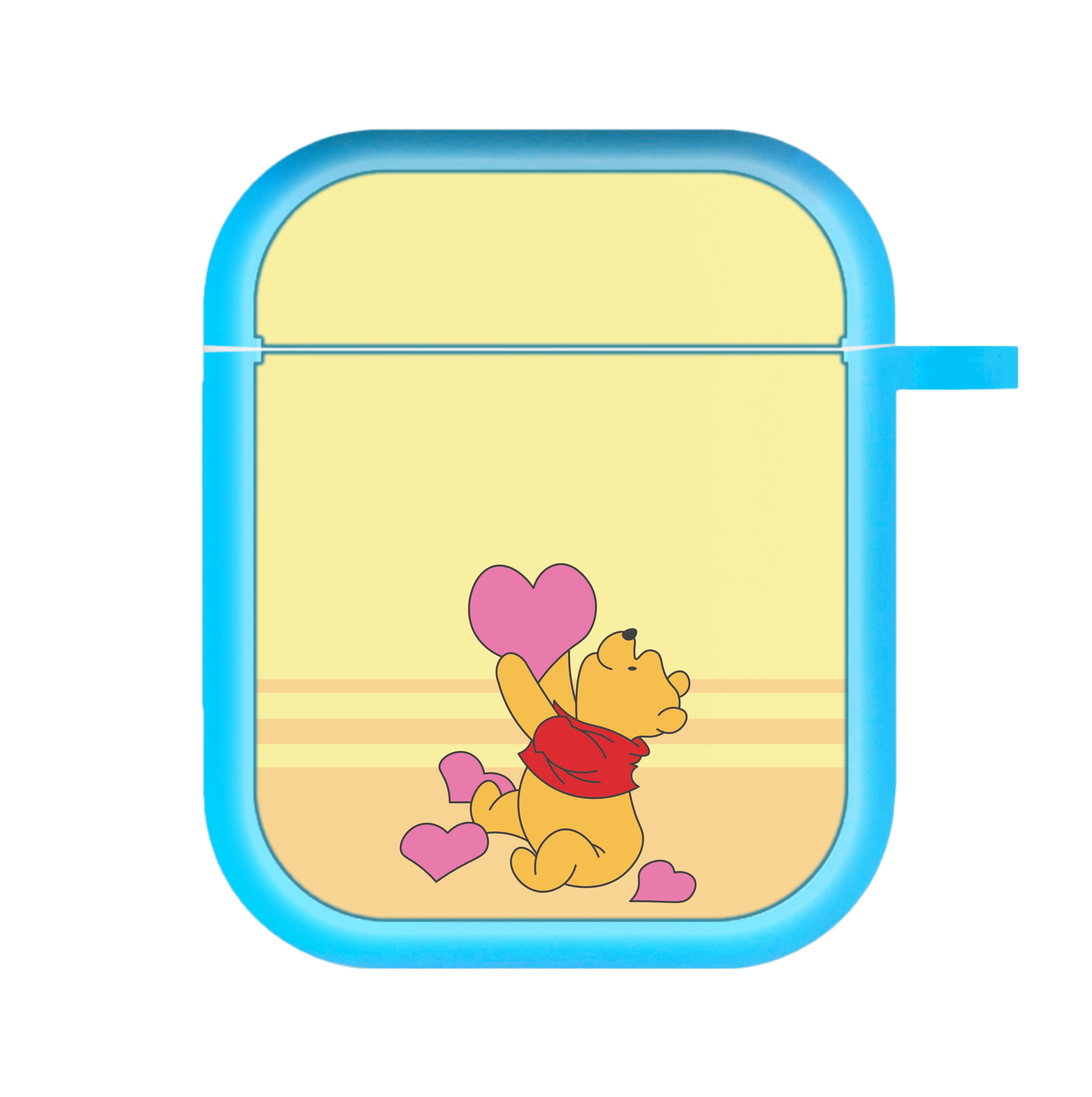 Pooh Love Heart Balloons Valentine's AirPods Case