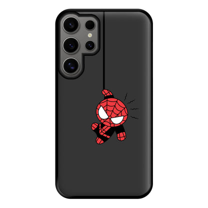 Gray Hanging Spider Hero Galaxy S24 Ultra Case