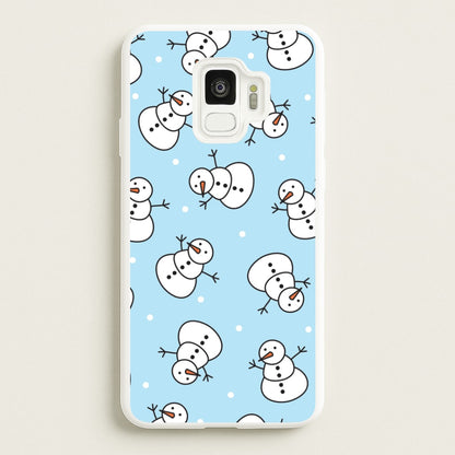 Cartoon Snowmen Pattern Galaxy S9 Case