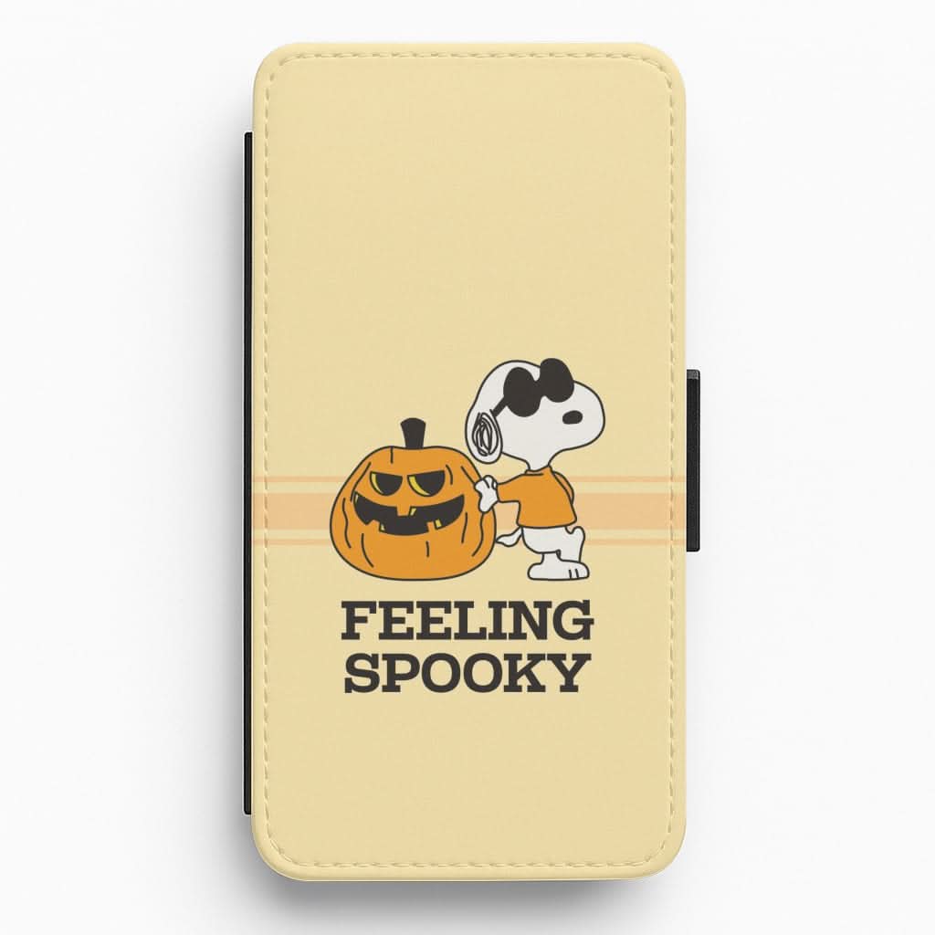 Feeling Spooky Cartoon Beagle Flip / Wallet Phone Case