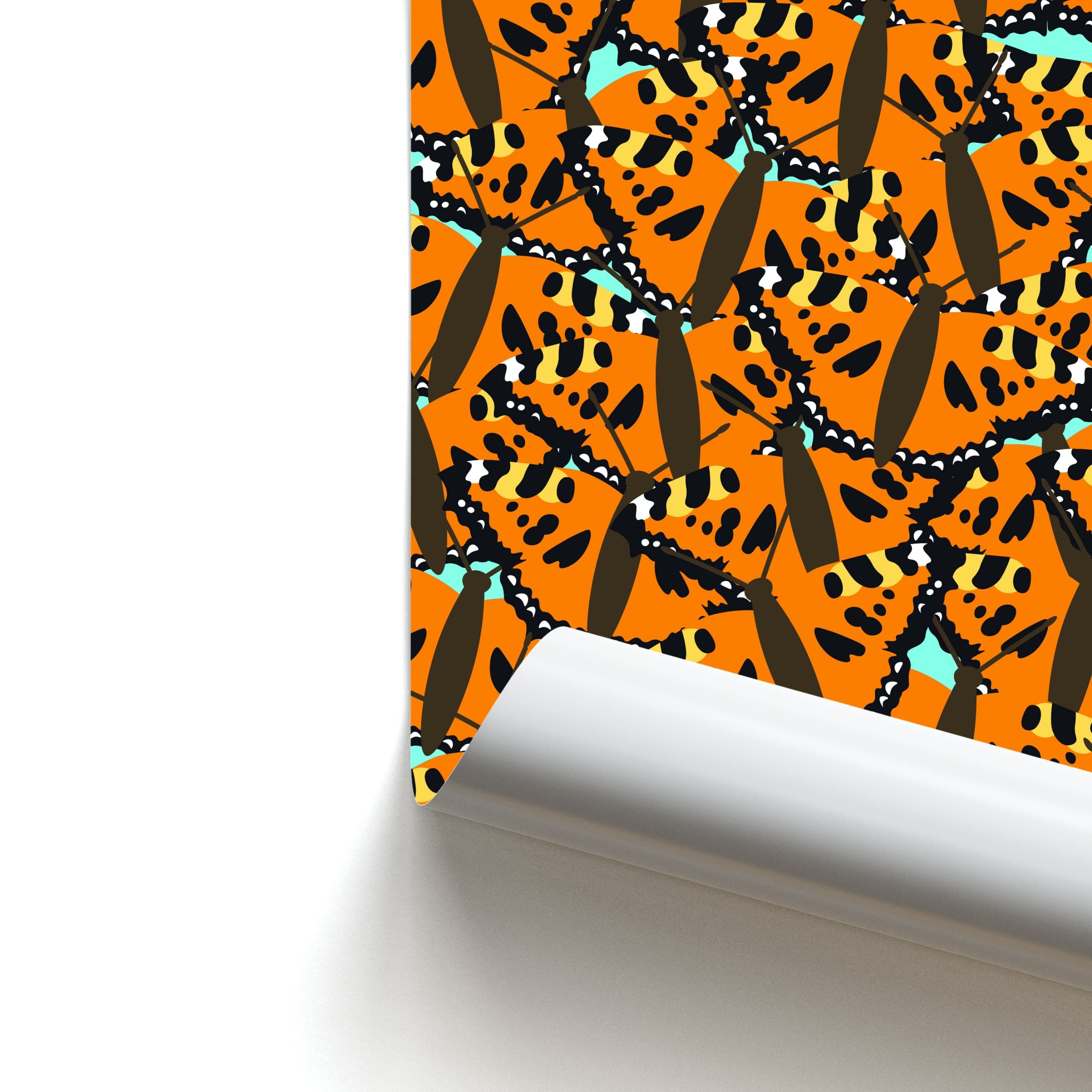 Orange Butterfly - Butterfly Patterns Poster