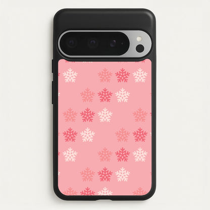 Red Slowflakes Christmas Pattern Google Pixel 9 Pro XL Case