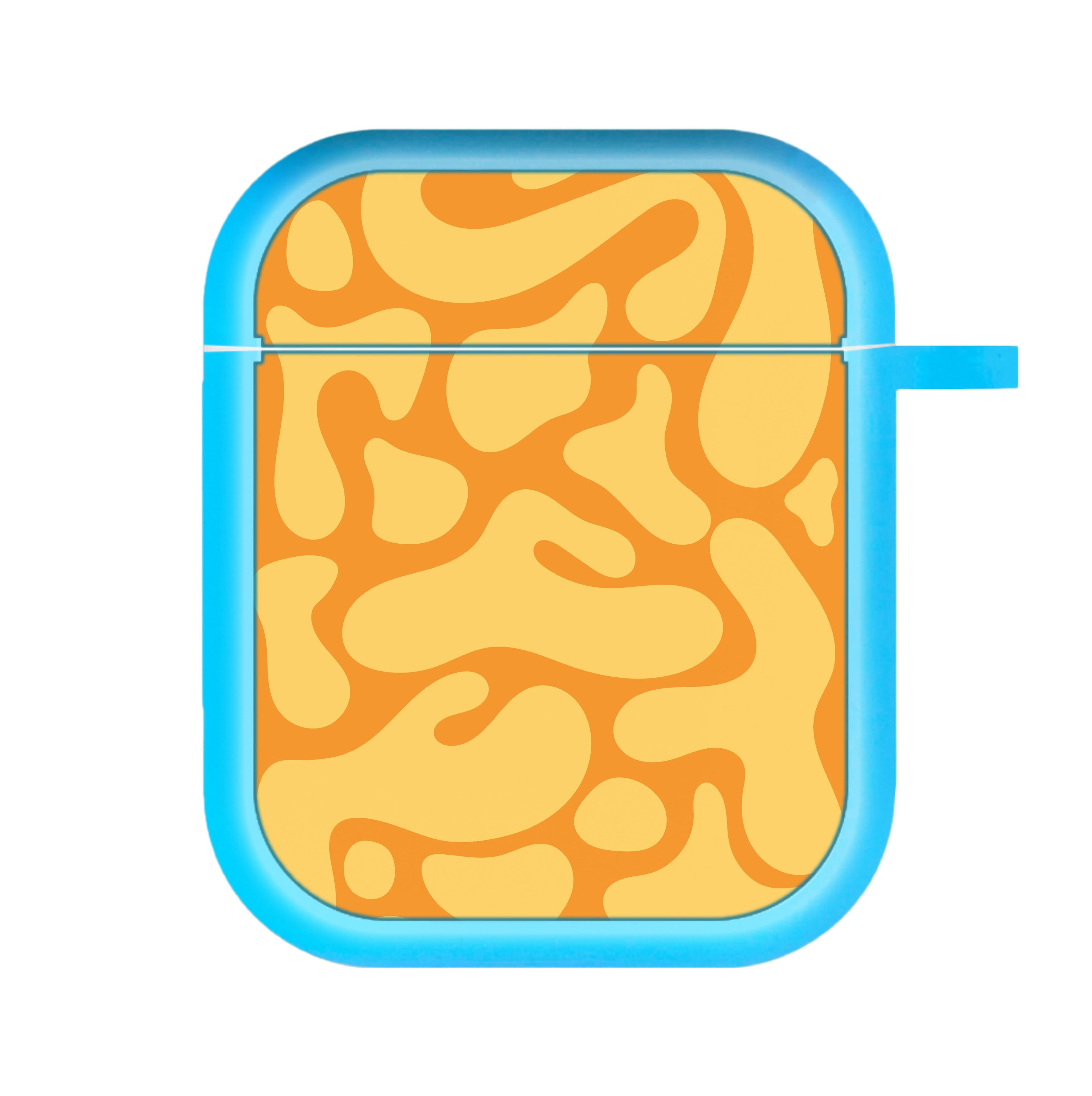 Yellow Blobs Abstract Pattern AirPods Case