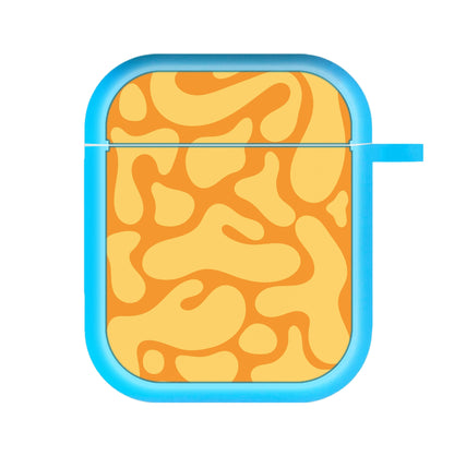 Yellow Blobs Abstract Pattern AirPods Case