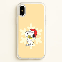 Christmas Cartoon Beagle And Bird  iPhone X / XS Case