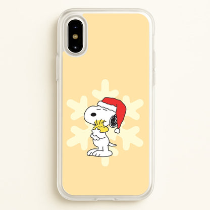 Christmas Cartoon Beagle And Bird  iPhone X / XS Case