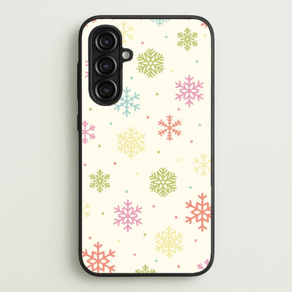Pastel Snowflakes Pattern Galaxy A16 Case