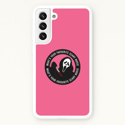 What's Your Favourite Scary Movie Badge Galaxy S21 Case