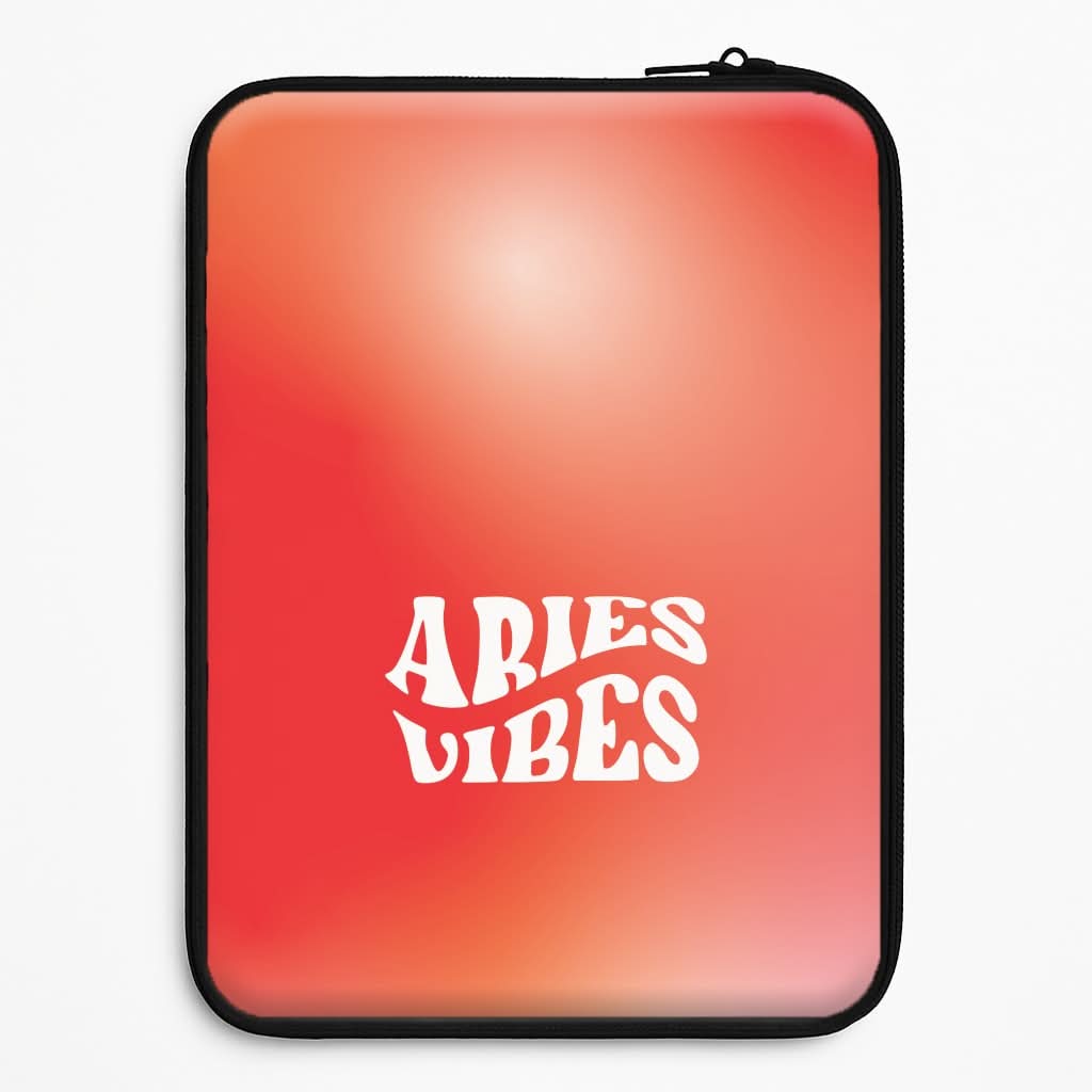 Aries Vibes Gradient Zodiac Laptop Sleeve