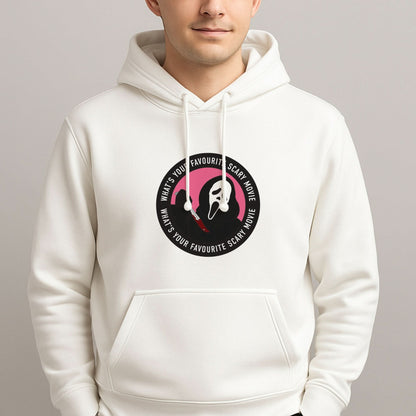 What's Your Favourite Scary Movie Badge Mens Hoodie