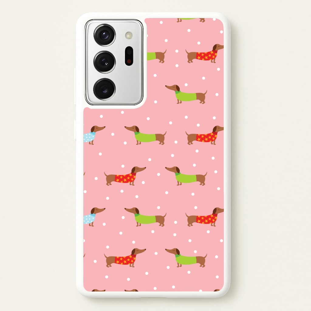 Christmas Jumpers Dachshund Pattern Galaxy Note 20 Ultra Case