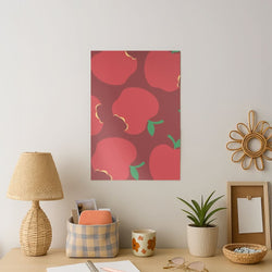 Teacher Apples Pattern Art Print