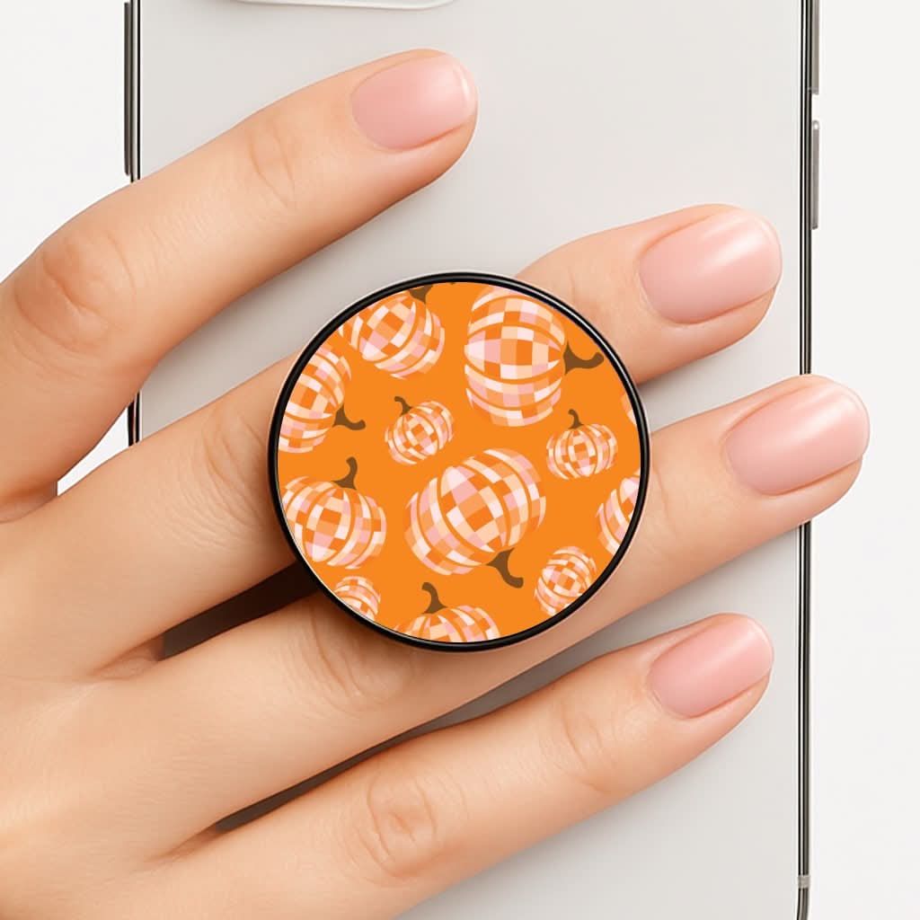 Disco Pumpkins Pattern Phone Grip