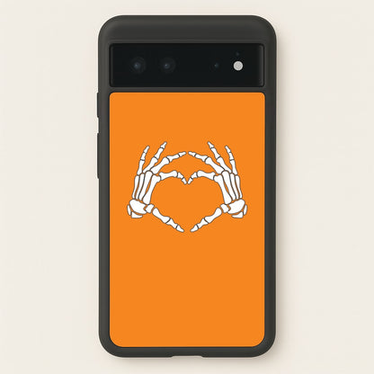 Skeleton Heart Google Pixel 6 Case
