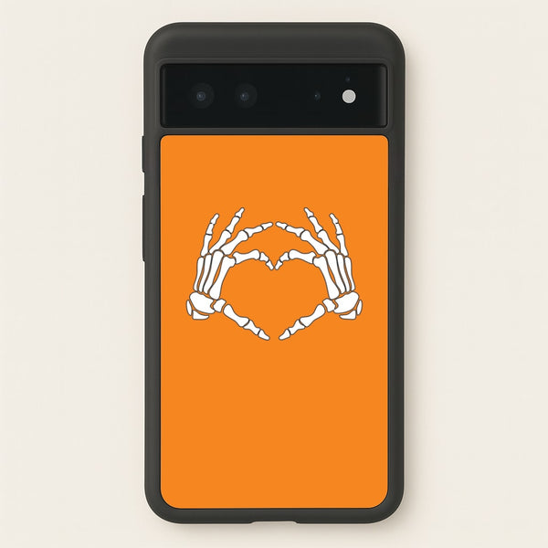 Skeleton Heart Google Pixel 6 Case