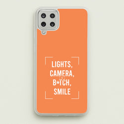 Lights, Camera, B*tch, Smile Galaxy A12 Case