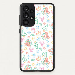 Neon Christmas Icons Pattern II Galaxy A33 Case