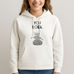 You Rock Womans Hooded Sweatshirt