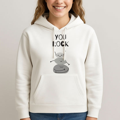 You Rock Womans Hooded Sweatshirt