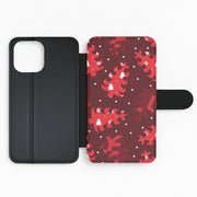 Wrapping Paper Christmas Tree Pattern Flip / Wallet Phone Case 2