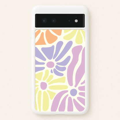 Pastel Abstract Flowers Google Pixel 6 Case