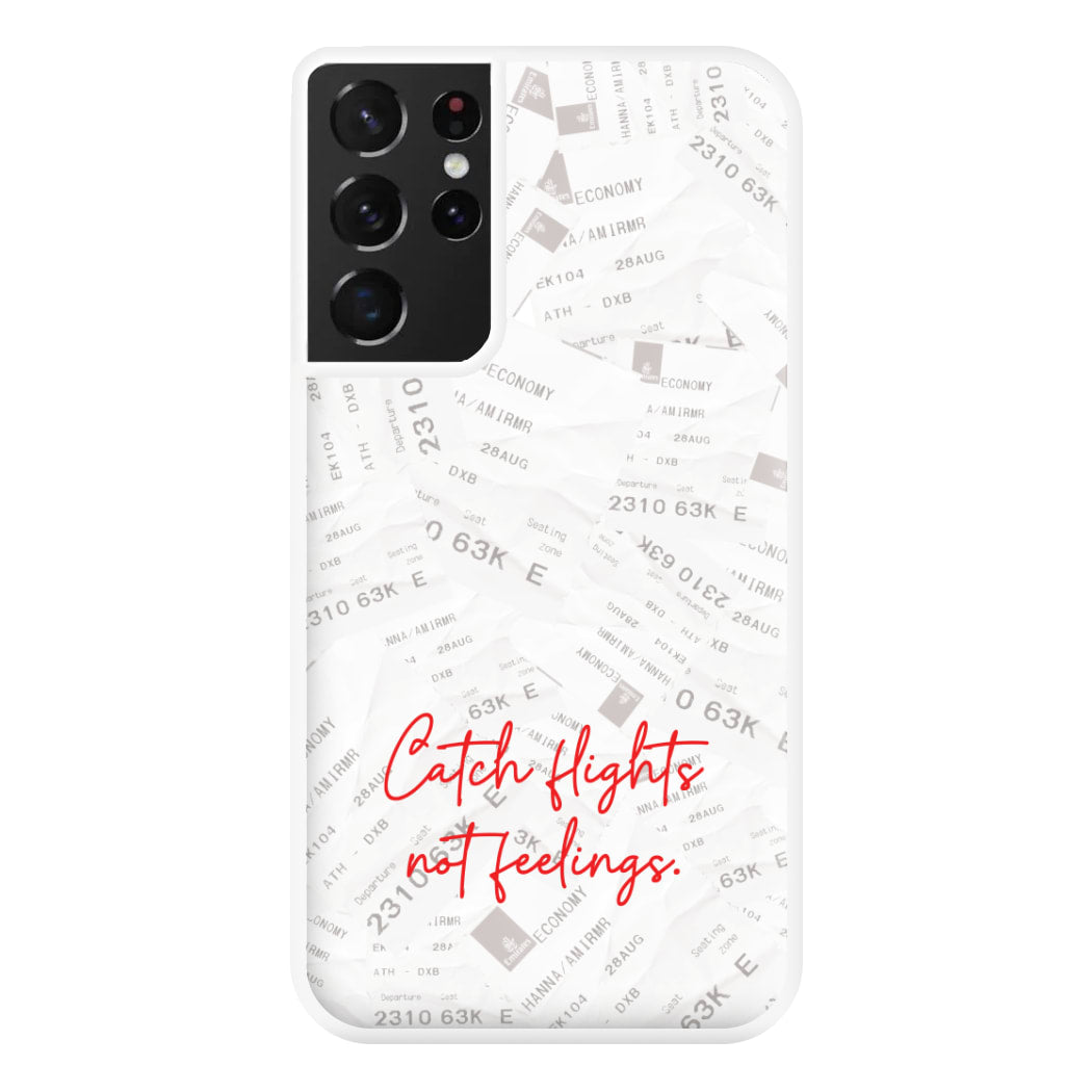 Catch Flights Not Feelings Collage Galaxy S21 Ultra Case