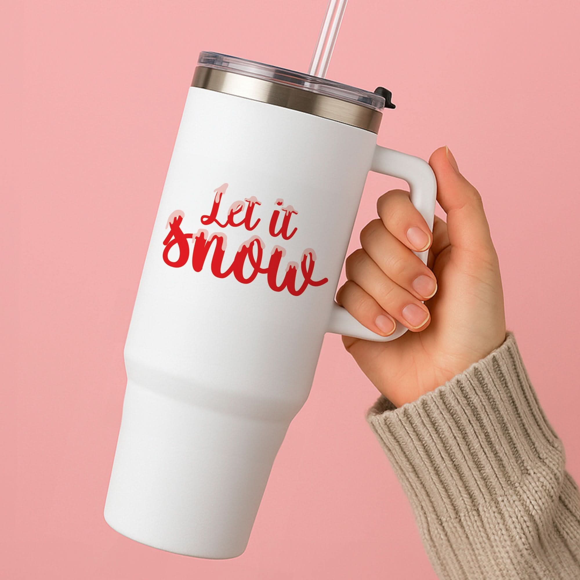 Let It Snow Snowflakes Tumbler