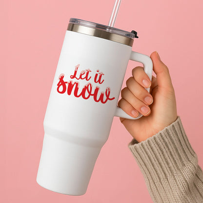 Let It Snow Snowflakes Tumbler